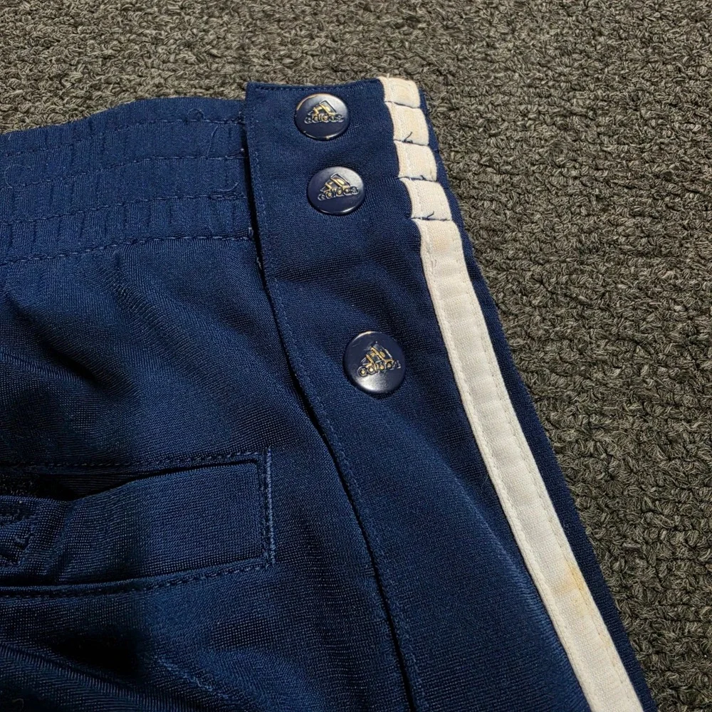Vintage Adidas Break Away Track Pants Mens Small Blue Snap Button Tear Away - Picture 6 of 10